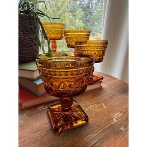 Vintage Indiana Glass Colony Park Lane Set of 4 Replacement 70's Glsses